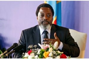Jospeh Kabila, président de la RDC en conférence de presse à Kinshasa le 26 janvier 2018.