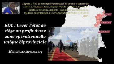 RDC : Lever l’état de siège au profit d’une zone opérationnelle unique biprovinciale